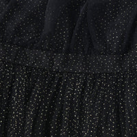 Girls Black Printed One Shoulder Fit And Flared Dress Party Dresses