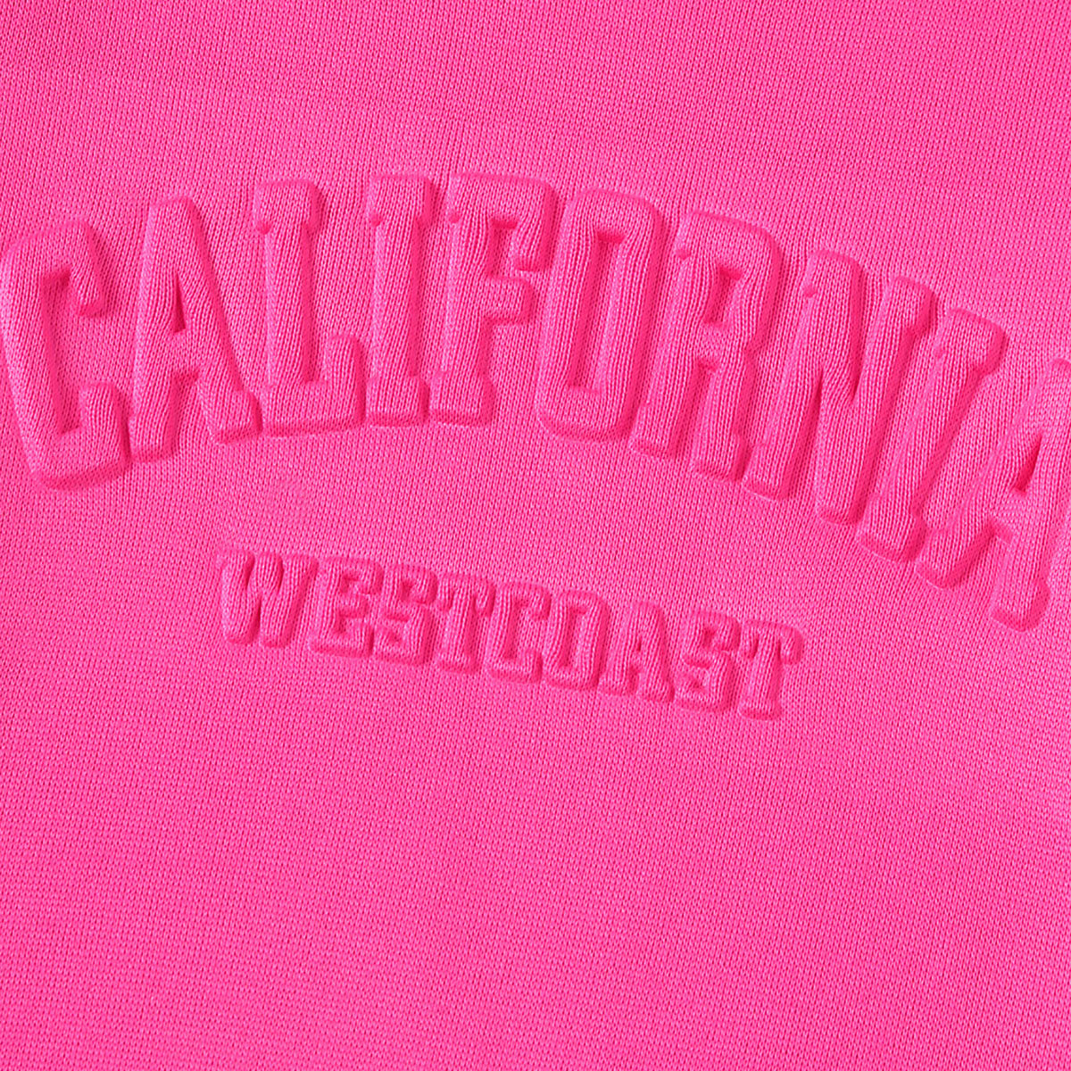Girls Fuchsia Self Typographic 3D Puff Designed SweatShirt With Jogger Winter Set 2 pc. Sets