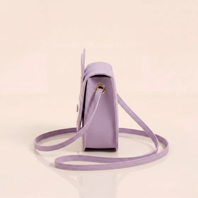 Girls Purple Bunny Motif Non Detachable Sling Bag Sling Bags
