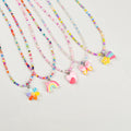 Pack Of 5 Girls Multicolour Charm Beaded Necklace Sets Necklace and Chains Multicolor Onesize