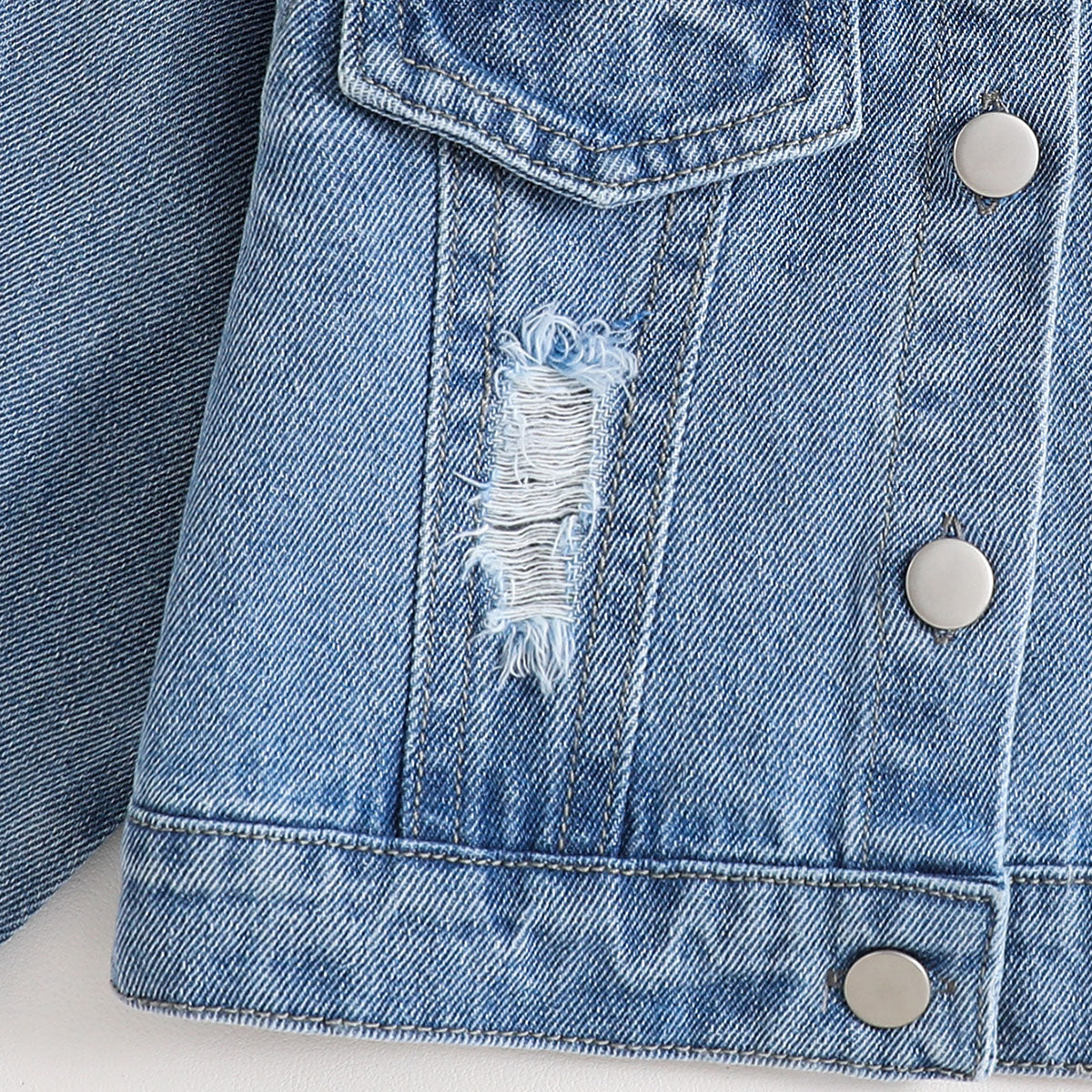 Girls Blue Characters Printed Jacket Coats & Jackets