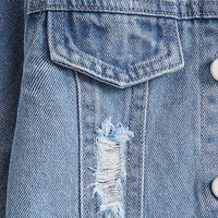 Girls Blue Characters Printed Jacket Coats & Jackets