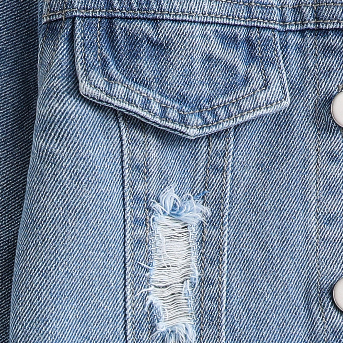 Girls Blue Characters Printed Jacket Coats & Jackets