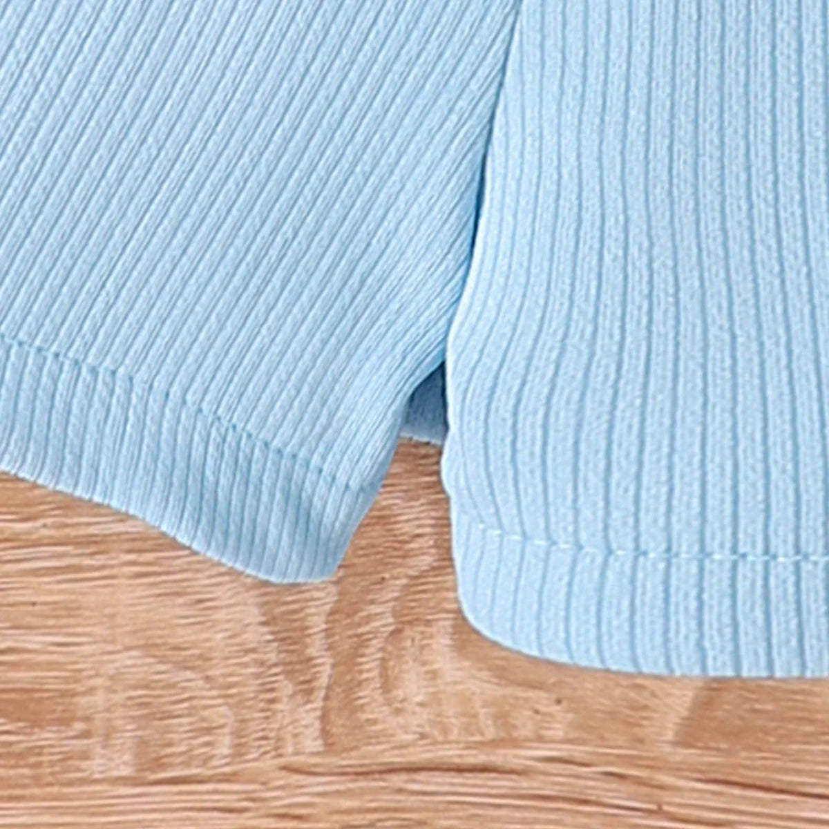 Girls Textured Sleeveless Top With Light Blue Skirt Sets 2 pc. Sets