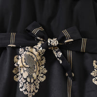 Girls Black Ethnic Motifs Print Sleeveless Fit & Flare Dress Casual Dresses
