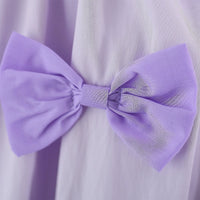 Girls Lavender Bow Detailed Sleeveless A-line Dress Casual Dresses