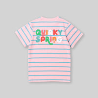 Girls Striped Short Sleeves T-Shirt Tshirts   