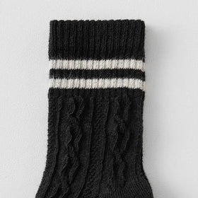 Pack of 6 Boys Multicolour Cable Knit Calf Length Socks Socks