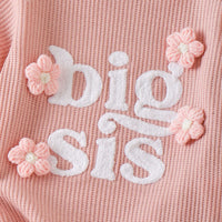 Girls Peach Floral Applique Short Sleeve T-Shirt With Shorts Sets 2 pc. Sets