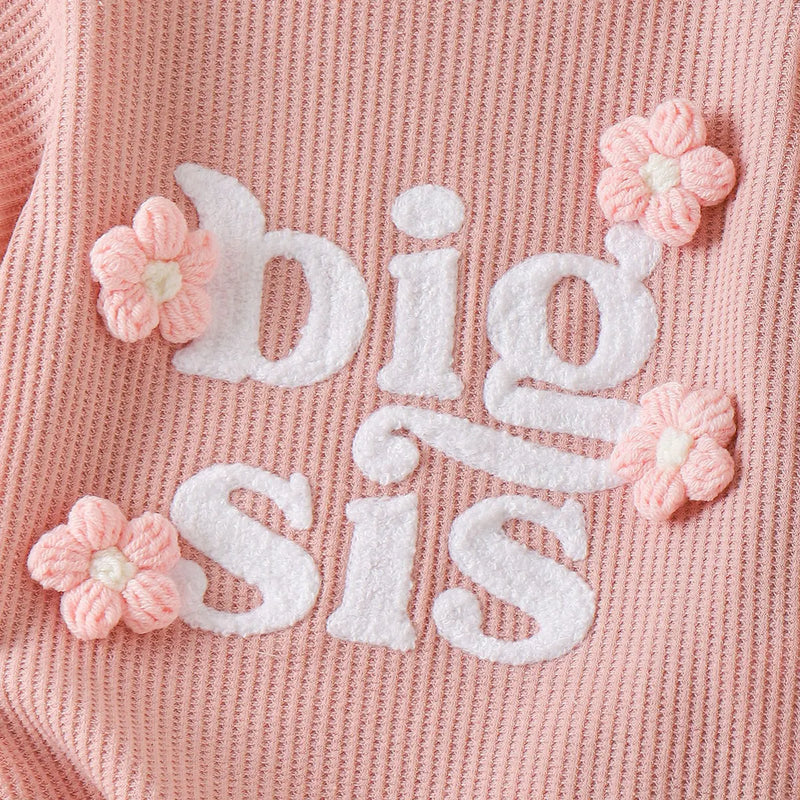 Girls Peach Floral Applique Short Sleeve T-Shirt With Shorts Sets 2 pc. Sets