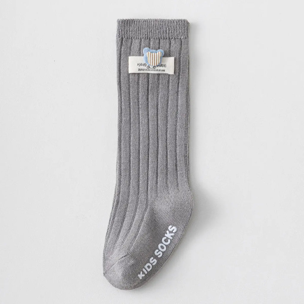 Pack of 6 Boys Multicolour Bear Applique Calf Length Cotton Socks Socks