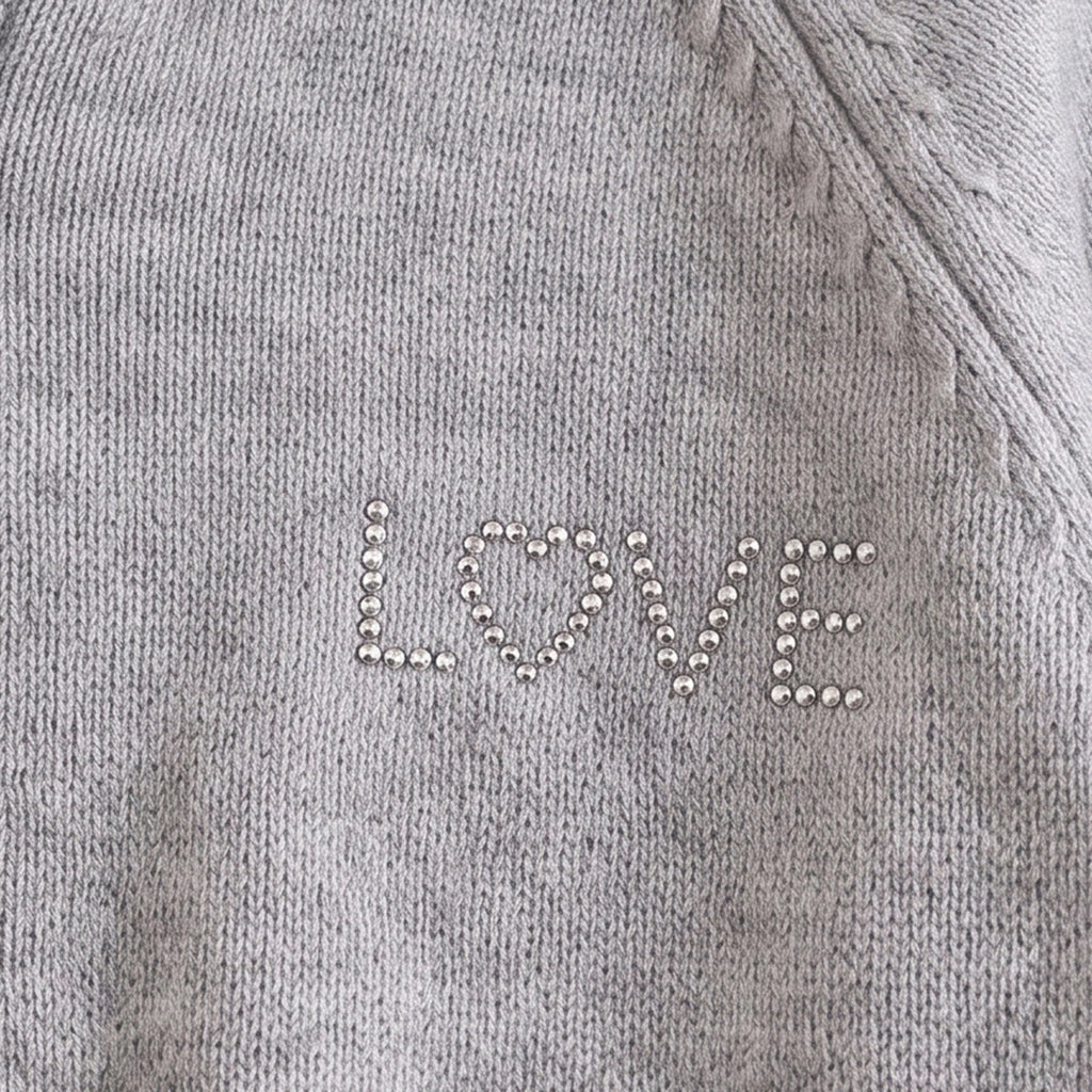 Girls Grey Hooded Zip-up Sweater & Pants Co-ord Sets Sets