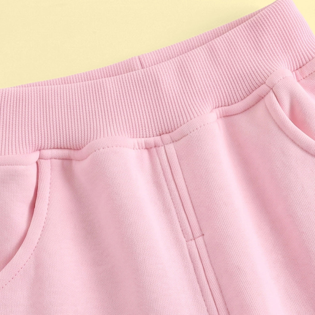Girls Pink Peter Pan Collar Sweatshirt & Joggers Sets Sets