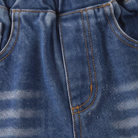 Boys Blue Distressed Elasticated Waist Denim Pants Pants