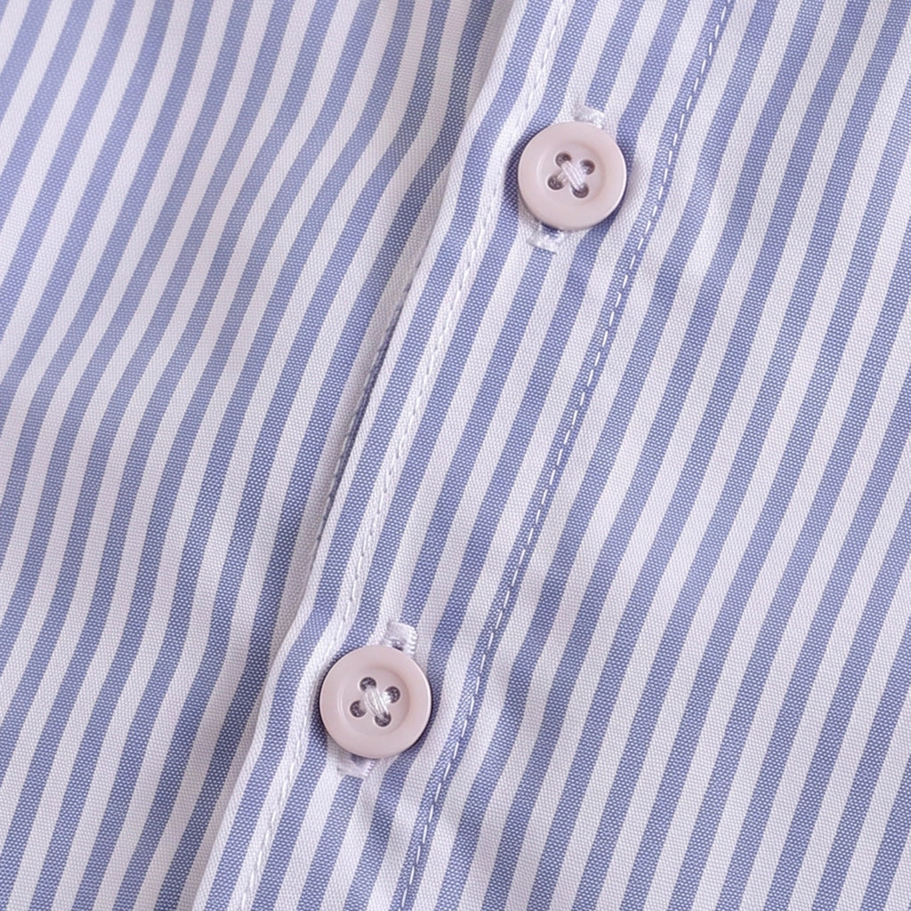 Boys Blue Striped Long Sleeve Shirt Shirts
