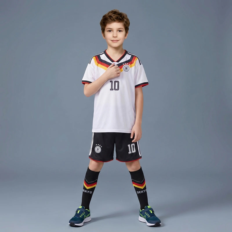 Boys White Short Sleeve Graphics Print T-Shirt With Shorts Sets 2 pc. Sets White 2-3 Y