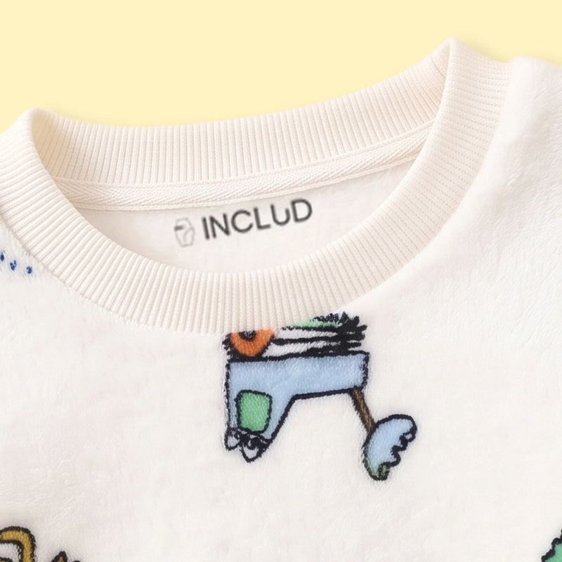 Boys White Graphic Sweatshirt & Pants Sets 2 pc. Sets