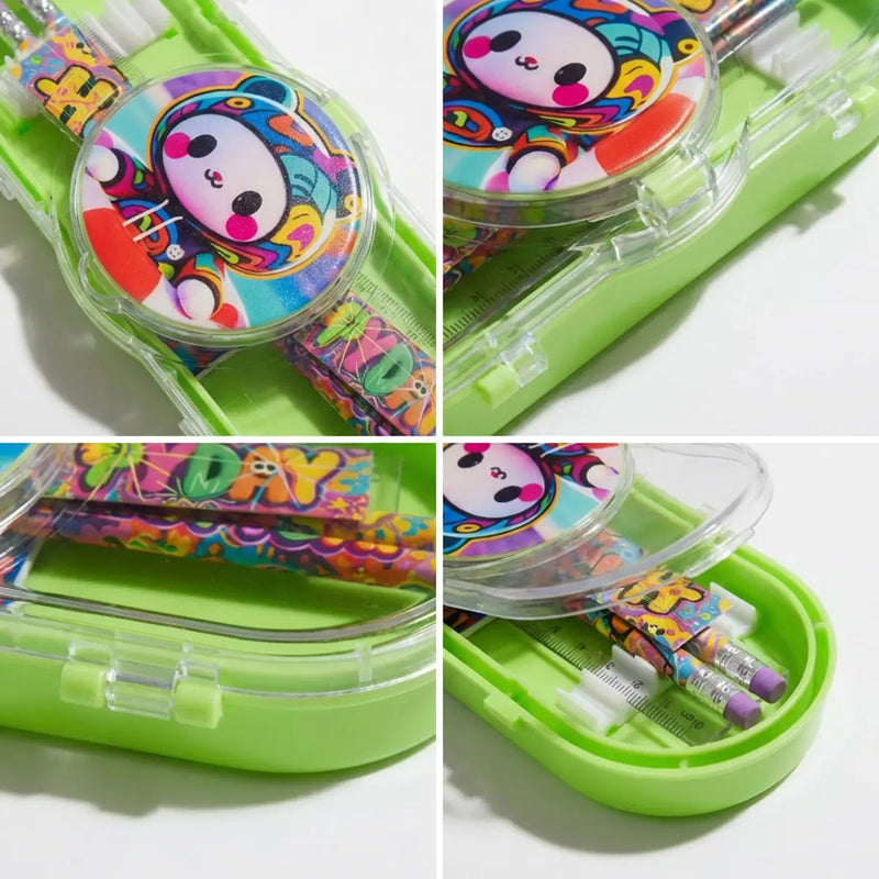 Animal Cartoon Pencil Case with Stationery -Kids School Organizer Trending Accessories