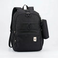 Kids Black Multi-Compartment School Backpack with Side Pouch Trending Accessories Black Onesize