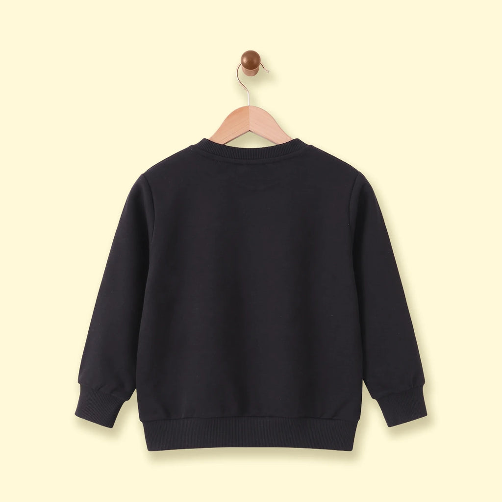 Boys Black Graphic Long Sleeve Sweatshirt Sweatshirts & Hoodies
