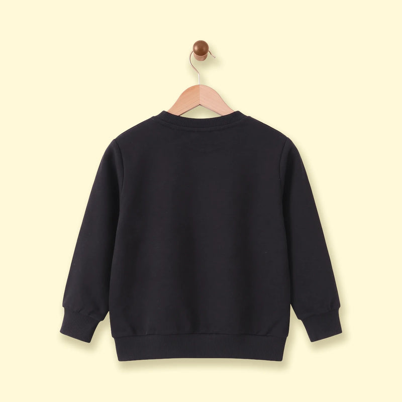 Boys Black Graphic Long Sleeve Sweatshirt Sweatshirts & Hoodies