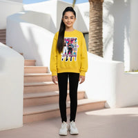 Girls Yellow K-Pop Queens Graphics Sweatshirt Sweatshirts & Hoodies Yellow 3-4 Y