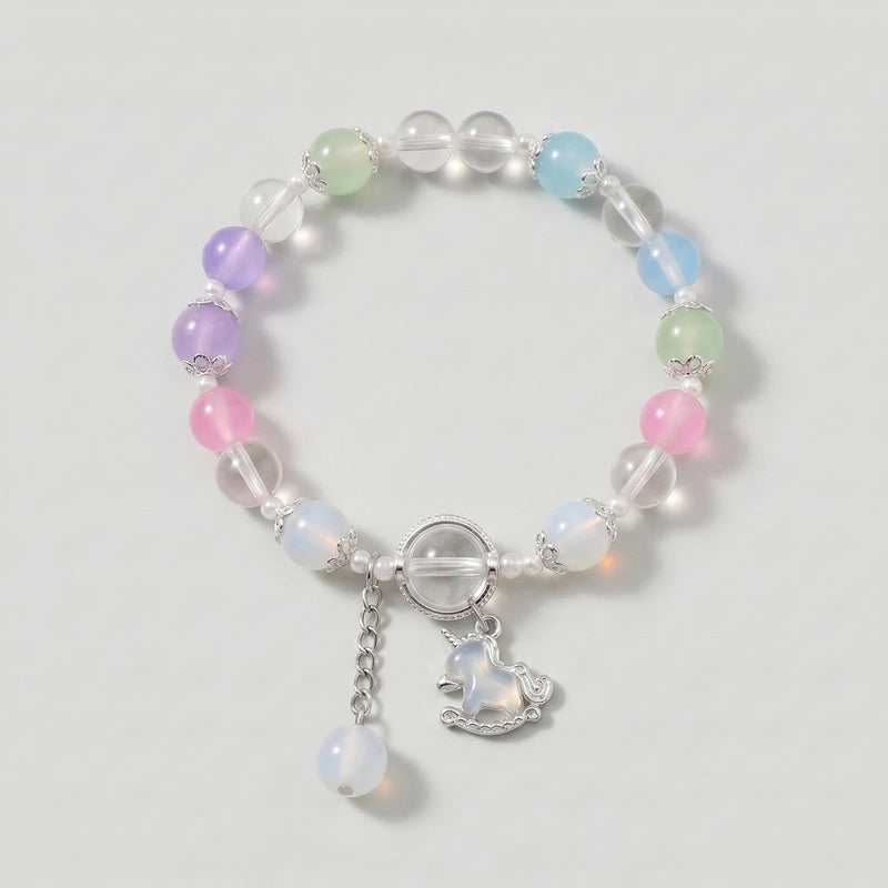 Pack Of 5 Girls Multicolour Unicorn Charm Beads Bracelet Sets Bracelet