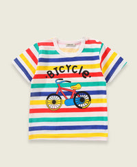 Boys All Over Printed Round Neck T-shirts Tshirts Style 9 1-2 Y