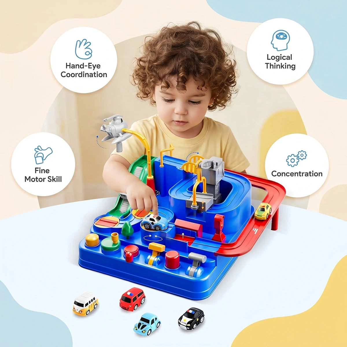 Blue Rescue Track Adventure Activity Game Set Trending Accessories