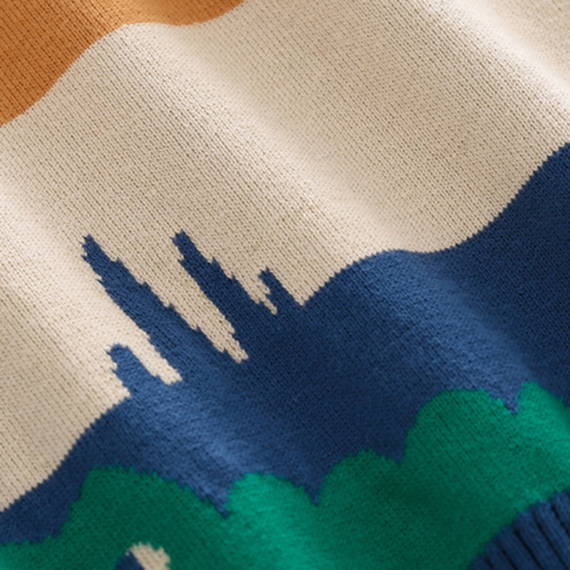 Boys Multicolor Stripes Regular Sweater Sweaters & Cardigans