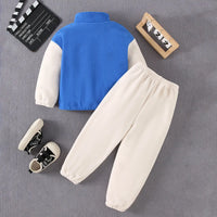 Boys Off White Solid Sweatshirt With Jogger Sets 2 pc. Sets
