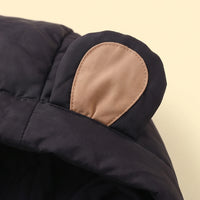 Boys Black Fleece-Lined Hooded Puffer Jacket Coats & Jackets