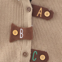 Boys light brown sweater vest with shirt and pants set