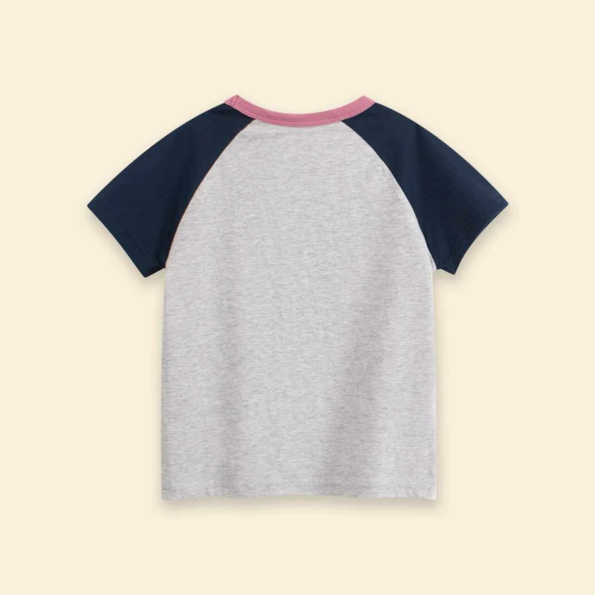 Girls Navy Blue Typographic Print Raglan Sleeve T-Shirt Tshirts