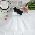 Girls White One Shoulder Fit & Flare Party Wear Dress With 3D Flowers Appliques Party Dresses White 2-3 Y