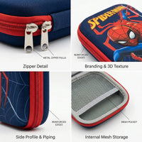 Boys Blue Spiderman Hard-Shell Pencil Box Trending Accessories