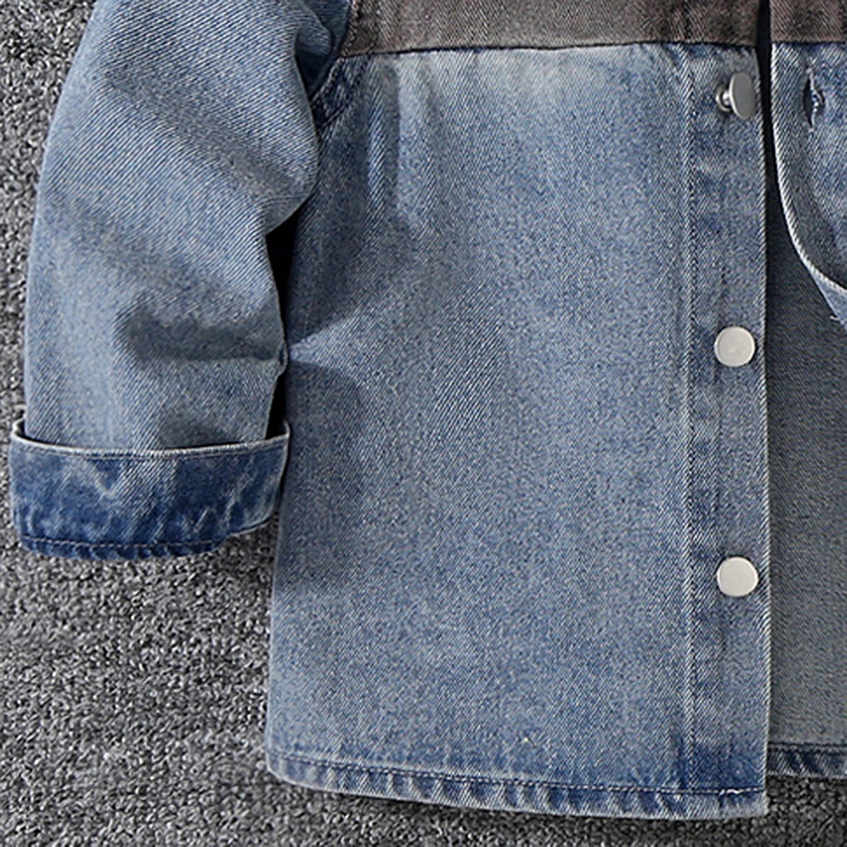 Boys Blue Typography Long Sleeve Denim Shirt Shirts