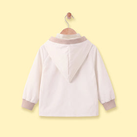 Boys Off White Long Sleeve Hooded Jacket Coats & Jackets