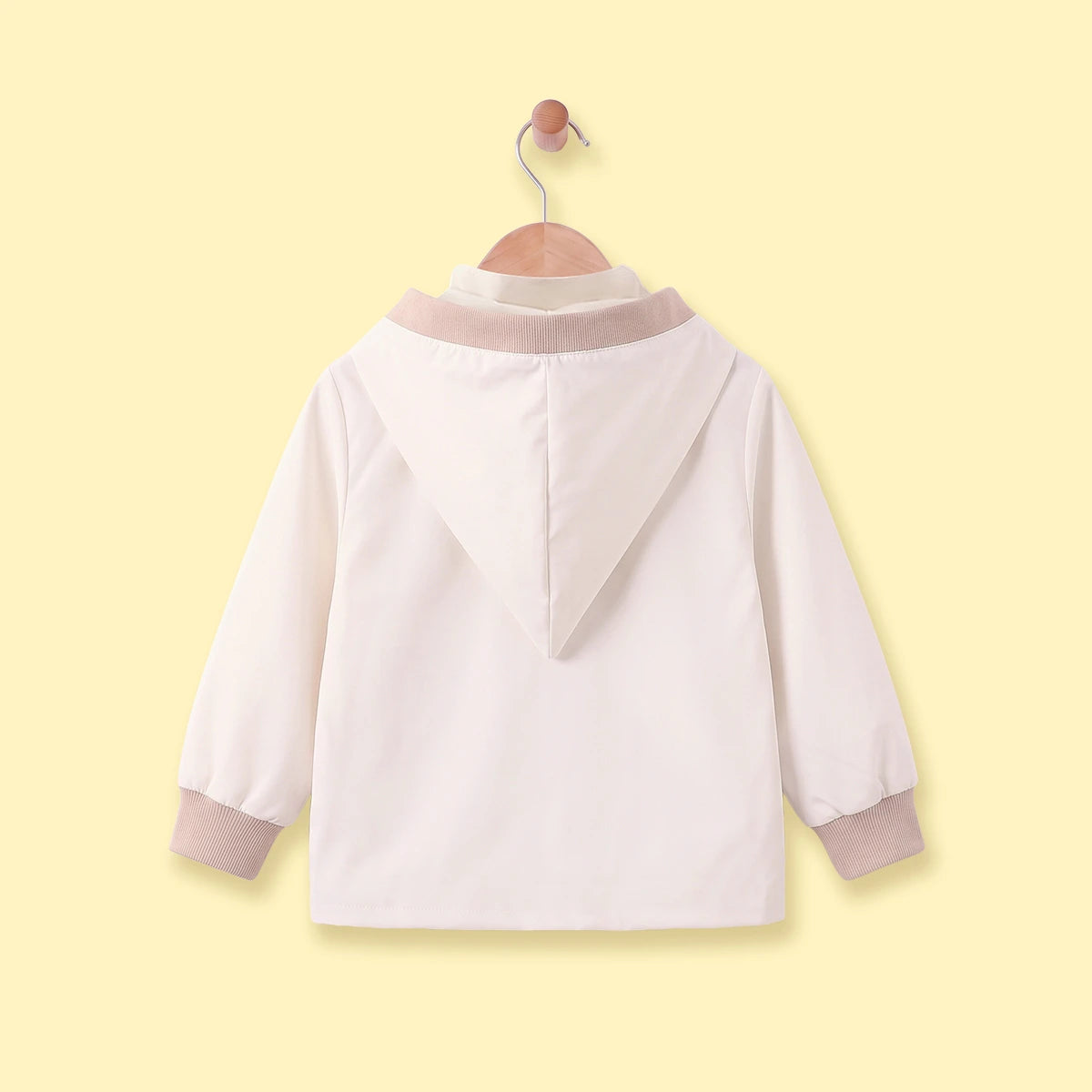 Boys Off White Long Sleeve Hooded Jacket Coats & Jackets
