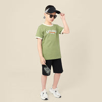 Boys Printed Short Sleeves Casual T-shirt Tshirts   