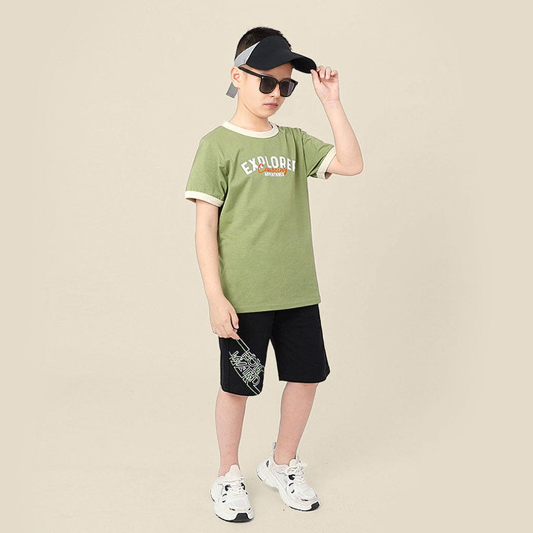 Boys Printed Short Sleeves Casual T-shirt Tshirts   