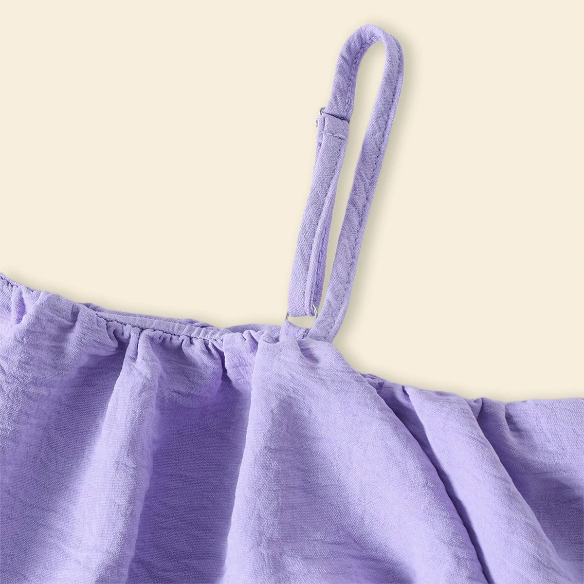 Girls Purple Ruffled One Shoulder Flared Dress Casual Dresses