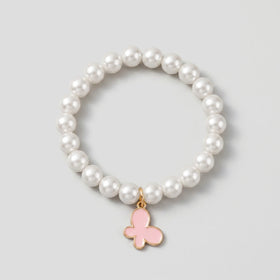 Pack Of 5 Girls Multicolour Pearl Balloon and Butterfly Bracelet Sets Bracelet