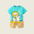 Boys Blue Short Sleeve Duck Print T-Shirt With Printed Shorts Sets Blue 1-2 Y 