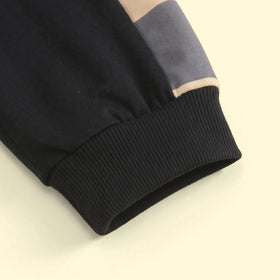 Boys Black Striped Elasticated Pants Pants