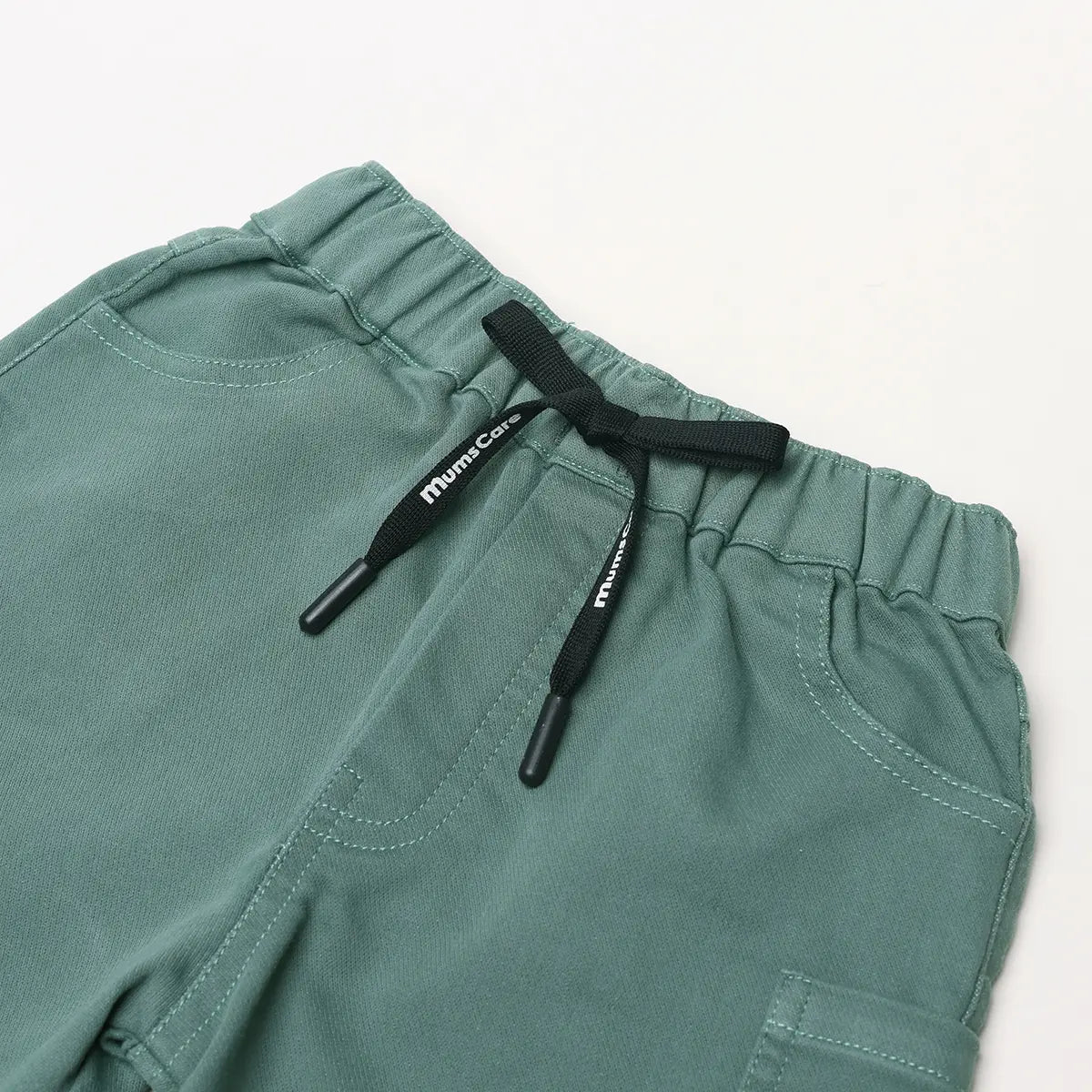 Boys Green Striped Short Sleeve Shirt With Graphic T-Shirt And Drawstring Shorts Sets Sets