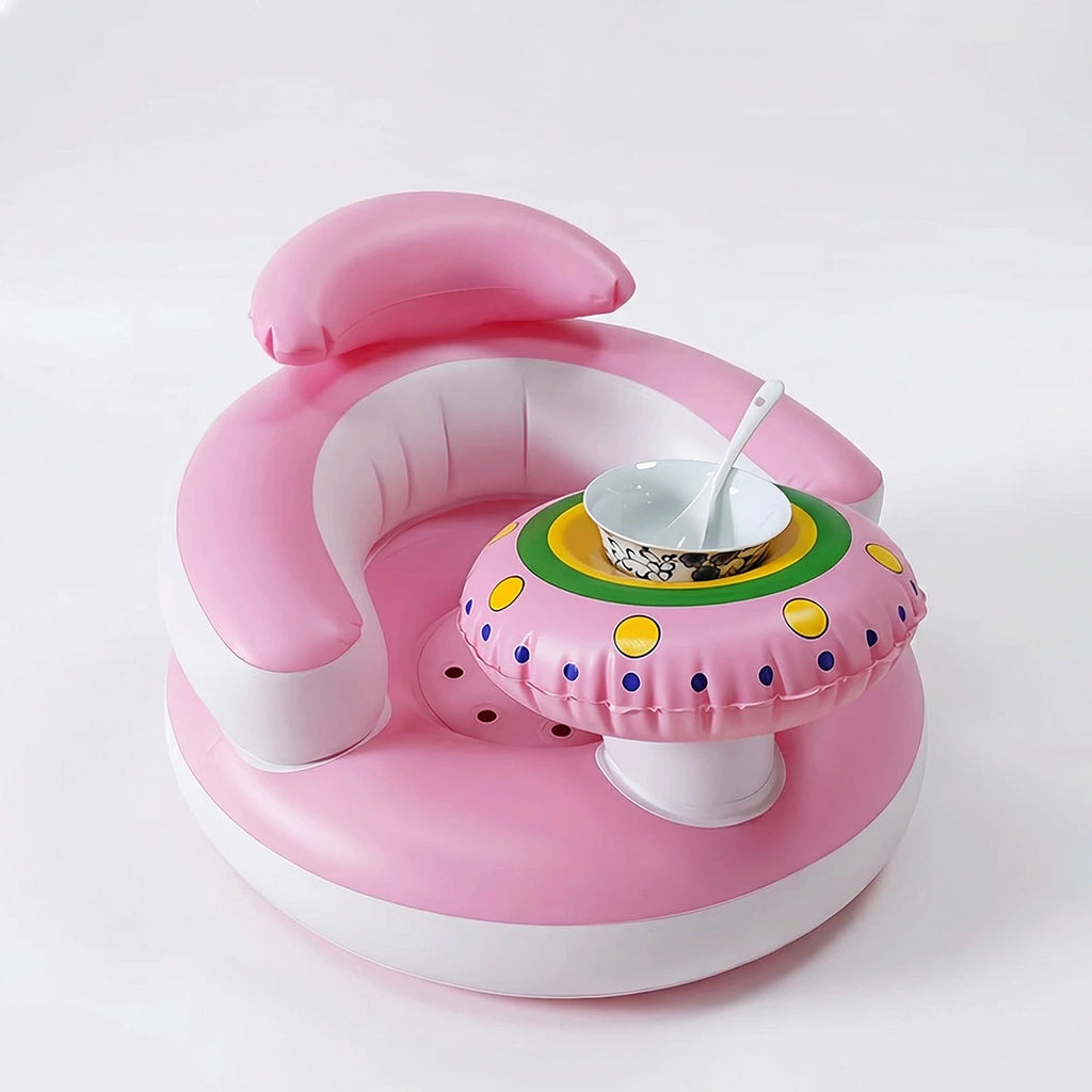 Inflatable Baby Seat with Built-In Air Pump Portable Support Chair for Learning to Sit Trending Accessories