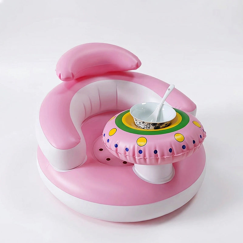 Inflatable Baby Seat with Built-In Air Pump Portable Support Chair for Learning to Sit Trending Accessories