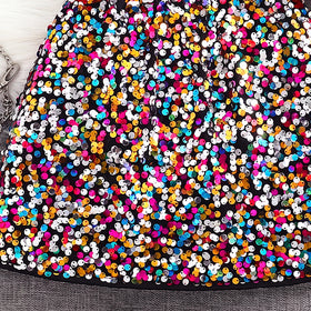 Girls Multicolour Sequin Embellished Skirt Skirts