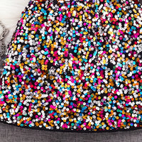 Girls Multicolour Sequin Embellished Skirt Skirts